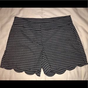 COPY - Scallop black and white printed shorts